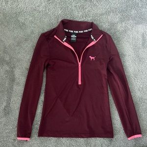 PINK XS quarter zip long sleeve